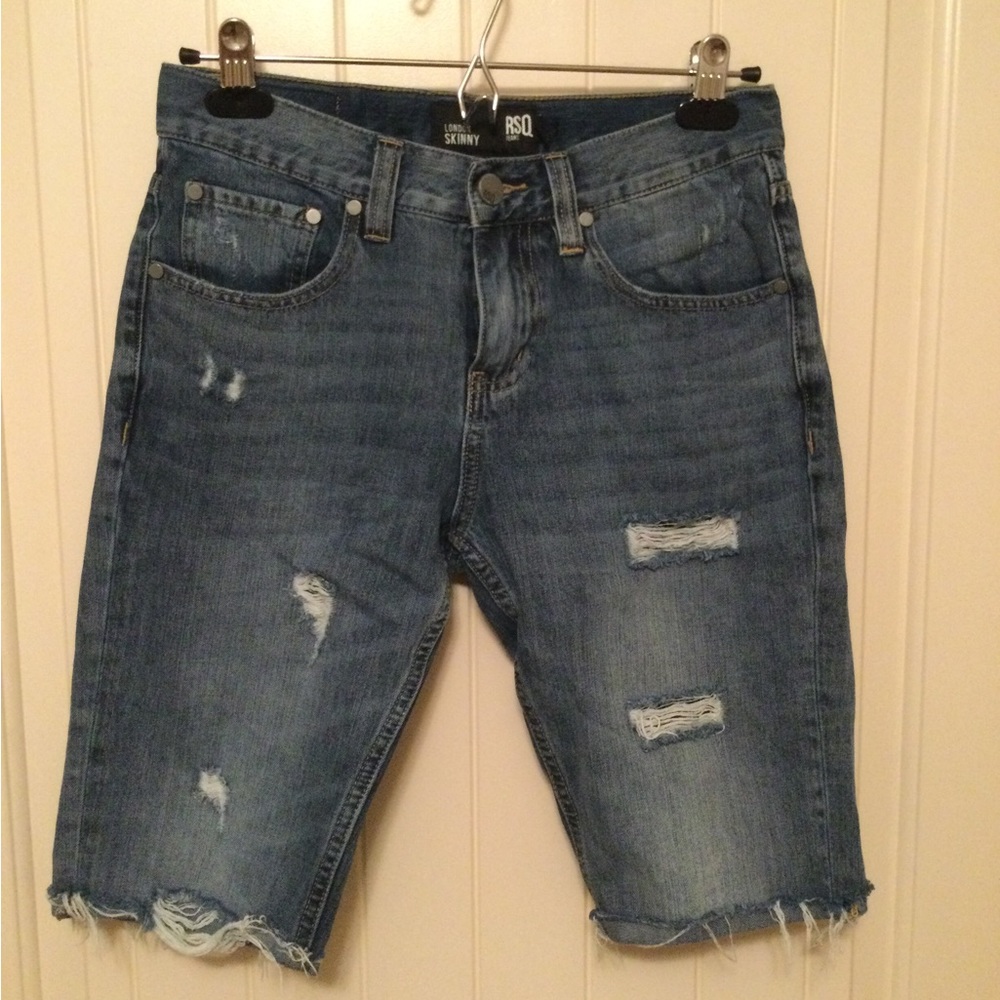 Men’s RSQ destructed denim shorts